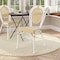 Flash Furniture Cannes Thonet French Bistro Stacking Chair, Natural PE Cane Rattan and White Aluminum Frame SDA-AD642110-1-NAT-WH-GG - alternate 1